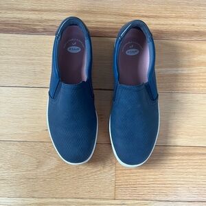 Blue slip on sneakers
